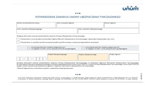 Potwierdzenie Zawarcia Umowy Tymczasowej (Bloczek/zestaw 50 szt.)